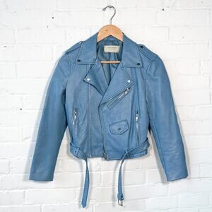 Zara Shrunken Fit Faux Leather Moto Jacket